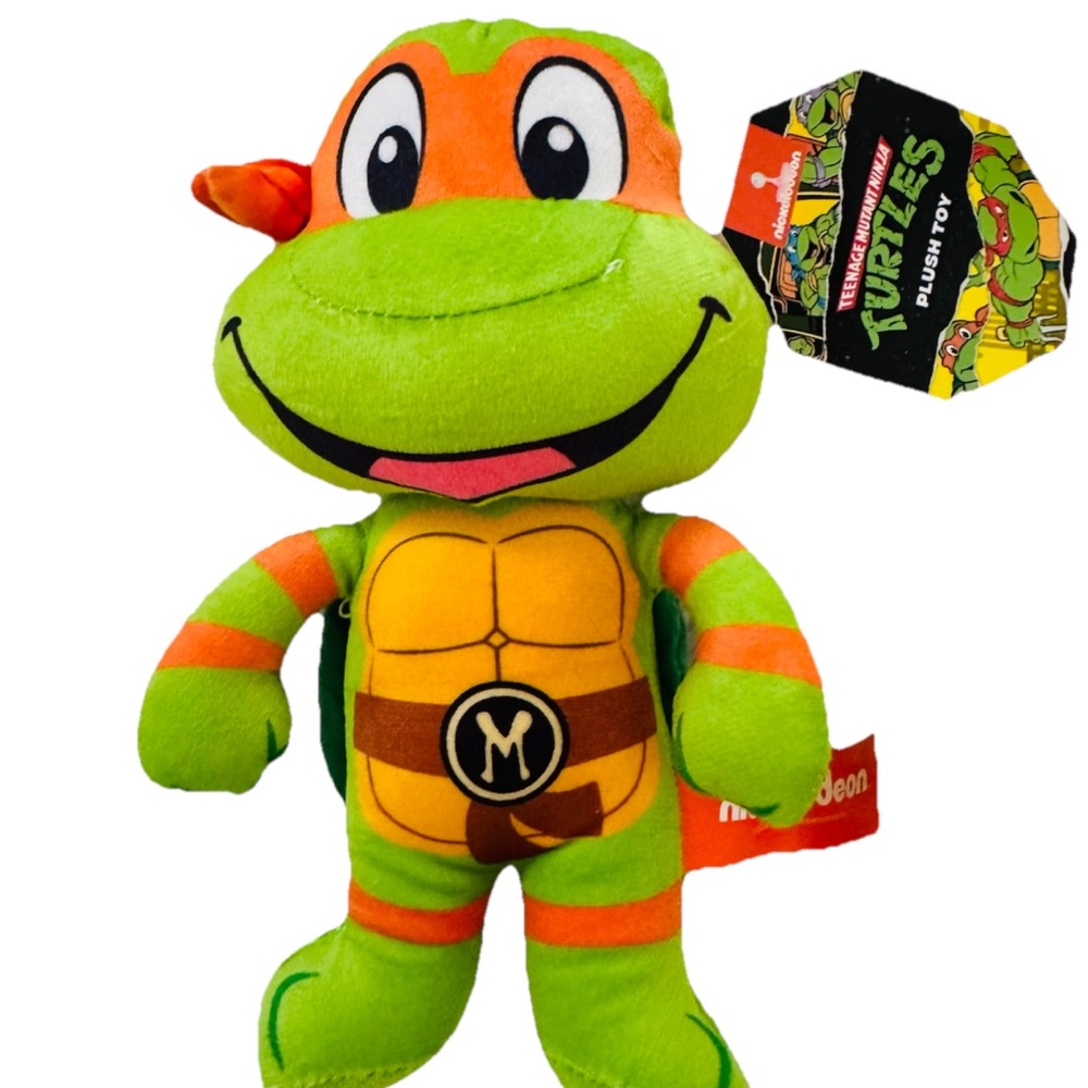 Nickelodeon Teenage Mutant Ninja Turtle Plush Stuffed Toy - Michelangelo 9” NEW!